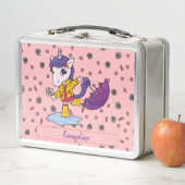 パーソナライズされた可愛いシンプルコーラルフローラ メタルランチボックス (インサイチュ)