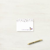 パーソナライズされた可愛いシンプルフローラユニコーン ポストイット (デスク上)