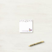 パーソナライズされた可愛いシンプルフローラユニコーン ポストイット (デスク上)