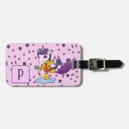 パーソナライズされた可愛いシンプルフローラ ラゲッジタグ