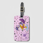 パーソナライズされた可愛いシンプルフローラ ラゲッジタグ (正面縦)