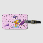 パーソナライズされた可愛いシンプルフローラ ラゲッジタグ (正面横)