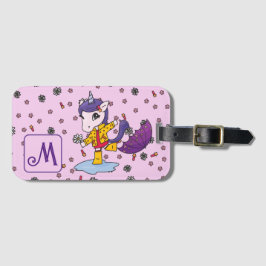 パーソナライズされた可愛いシンプルフローラ ラゲッジタグ