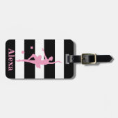 パーソナライズされた可愛いダンかわいらしサー ラゲッジタグ (正面横)