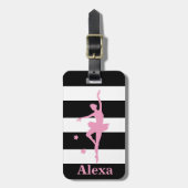 パーソナライズされた可愛いダンかわいらしサー ラゲッジタグ (正面縦)