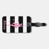 パーソナライズされた可愛いダンかわいらしサー ラゲッジタグ (裏面横)