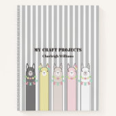 パーソナライズされた可愛いレトロラカラフルマスキッズ ノートブック (正面)