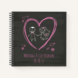 パーソナライズされた可愛い結婚夫婦 | ゲストブック ノートブック