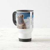パーソナライズされた可愛いQuokkaオンビーチオーストラリア トラベルマグ (正面左)