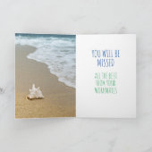 パーソナライズされた同僚離れの カード (内部)