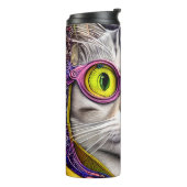 パーソナライズされた名おもしろい猫ファンキー眼鏡 タンブラー (回転左)