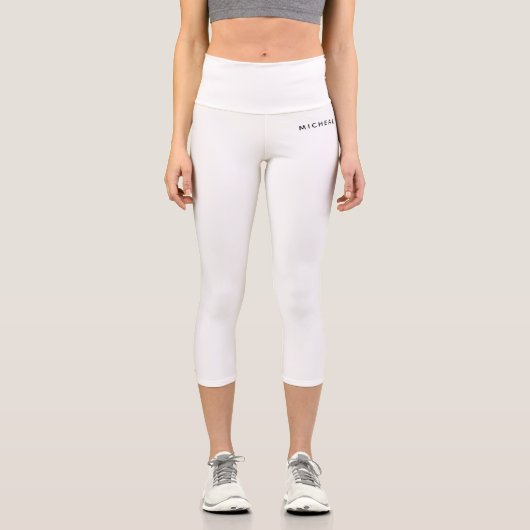 パーソナライズされた名カスタム前作エレガント成、スポーツ衣服 カプリレギンス (正面)