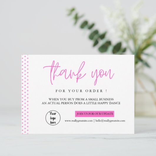 パーソナライズされた名刺ありがとう サンキューカード (スタンド正面)