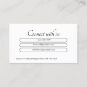 パーソナライズされた名刺ありがとう 名刺 (裏面)