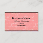 パーソナライズされた名刺の女の子&花 名刺 (裏面)