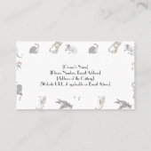 パーソナライズされた名刺の猫パターン 名刺 (裏面)