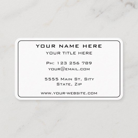 パーソナライズされた名刺の色の例 名刺 (裏面)