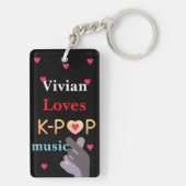 パーソナライズされた名前のK-pop キーホルダー (裏面)
