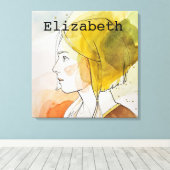 パーソナライズされた名前をカスタムするとイメージを独自に作成 キャンバスプリント (インサイチュ (ウッドフロア))