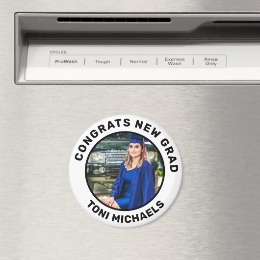 パーソナライズされた名前をカスタムすると写真の卒業 マグネット (インサイチュ (食洗機))