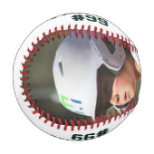 パーソナライズされた名前をカスタムすると写真の野球 野球ボール (正面左)