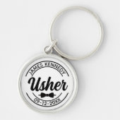 パーソナライズされた名前をカスタムすると日結婚付きアッシャー キーホルダー (正面)