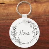 パーソナライズされた名前をカスタムするオーナメント キーホルダー (正面)