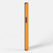 パーソナライズされた名前をカスタムするシンプルオエレガントレンジ iPhoneケース (右側面)