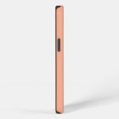 パーソナライズされた名前をカスタムするシンプルピーチエレガントー iPhoneケース (右側面)