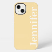 パーソナライズされた名前をカスタムするシンプルベエエレガントージ iPhoneケース (裏面)