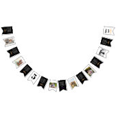 パーソナライズされた名前をカスタムするスタイリッシュモダン写真 バンティングフラッグ (全)