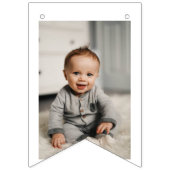 パーソナライズされた名前をカスタムするスタイリッシュモダン写真 バンティングフラッグ (第2の旗)