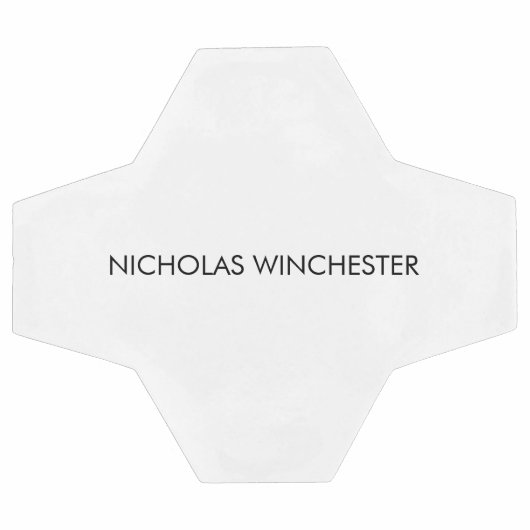 パーソナライズされた名前をカスタムするスポーツチームのミニマリスト サッカーボール (フラット)