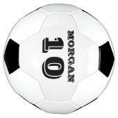パーソナライズされた名前をカスタムするスポーツチーム数モダン サッカーボール (回転)