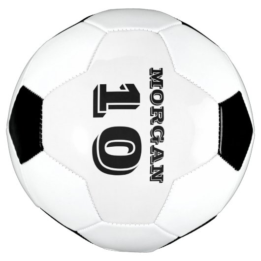 パーソナライズされた名前をカスタムするスポーツチーム数モダン サッカーボール (回転)