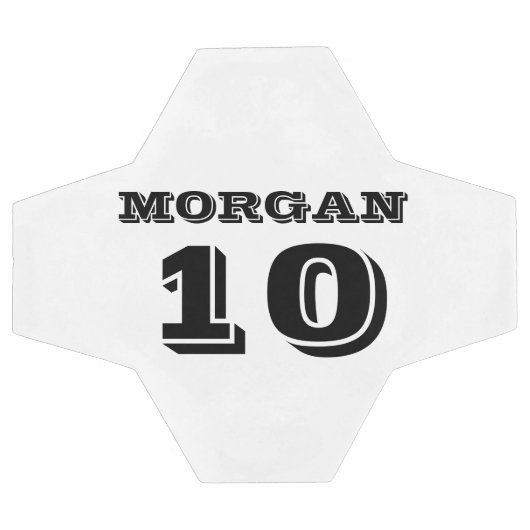 パーソナライズされた名前をカスタムするスポーツチーム数モダン サッカーボール (フラット)