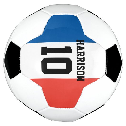 パーソナライズされた名前をカスタムするナンバーフラッグ サッカーボール (回転)