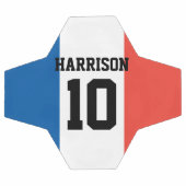 パーソナライズされた名前をカスタムするナンバーフラッグ サッカーボール (フラット)