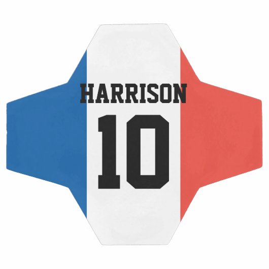 パーソナライズされた名前をカスタムするナンバーフラッグ サッカーボール (フラット)