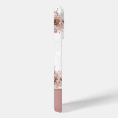 パーソナライズされた名前をカスタムするピンクフローラ Case-Mate iPhoneケース (裏面 / 右)