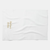 パーソナライズされた名前をカスタムするファミリーのビジネスのベーカリー キッチンタオル (横)