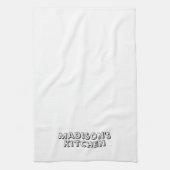 パーソナライズされた名前をカスタムするファミリーのビジネスのベーカリー キッチンタオル (縦)