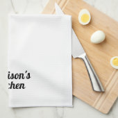 パーソナライズされた名前をカスタムするファミリーのビジネスのベーカリー キッチンタオル (四つ折り)