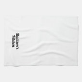 パーソナライズされた名前をカスタムするファミリーのビジネスのベーカリー キッチンタオル (横)