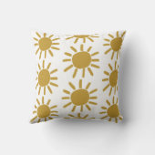 パーソナライズされた名前をカスタムするベビーサンハッピーカワイイ クッション (裏面)