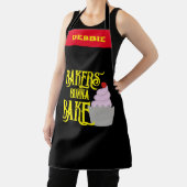 パーソナライズされた名前をカスタムするベーカーズが焼くおもしろい エプロン (インサイチュ)