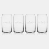 パーソナライズされた名前をカスタムするモノグミニマルラムスタイリッシュ ガラス缶 (裏面)