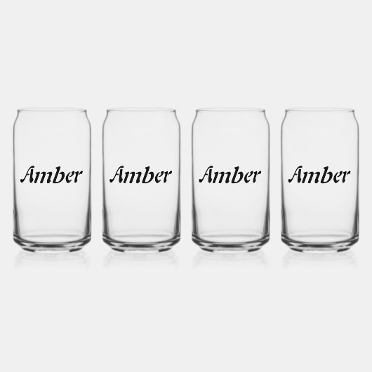 パーソナライズされた名前をカスタムするモノグミニマルラムスタイリッシュ ガラス缶 (正面)