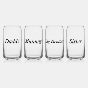 パーソナライズされた名前をカスタムするモノグミニマルラムスタイリッシュ ガラス缶