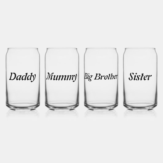 パーソナライズされた名前をカスタムするモノグミニマルラムスタイリッシュ ガラス缶 (正面)